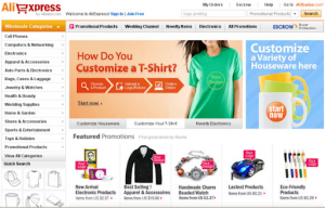 Website đặt hàng Aliexpress
