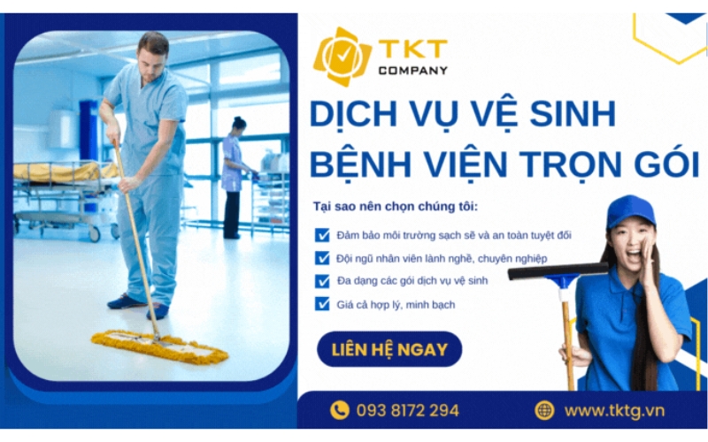 Dịch vụ vệ sinh bệnh viện chuyên nghiệp tại TKT Company